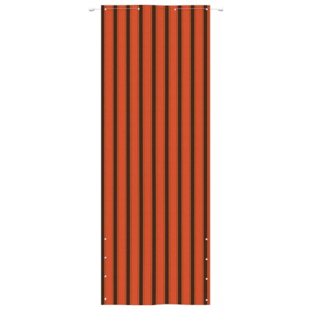 Paravento Balcone Arancione e Marrone 80x240 cm Tessuto Oxford