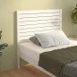 Testiera per Letto Bianca 96x4x100 cm in Legno Massello di Pino