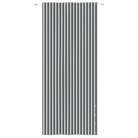 Paravento Balcone Antracite e Bianco 120x240 cm Tessuto Oxford