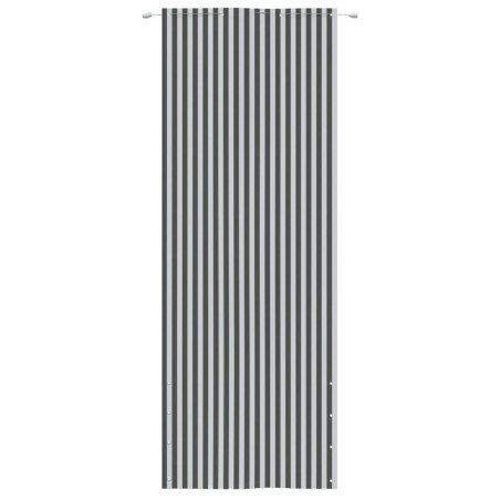 Paravento Balcone Antracite e Bianco 80x240 cm Tessuto Oxford