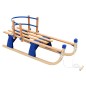 Slittino da Neve Pieghevole in Legno con Schienale 119 cm Slittino da Neve Pieghevole in Legno con Schienale 119 cm