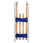 Slittino da Neve Pieghevole in Legno con Schienale 119 cm Slittino da Neve Pieghevole in Legno con Schienale 119 cm