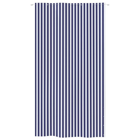 Paravento per Balcone Blu e Bianco 140x240 cm in Tessuto Oxford