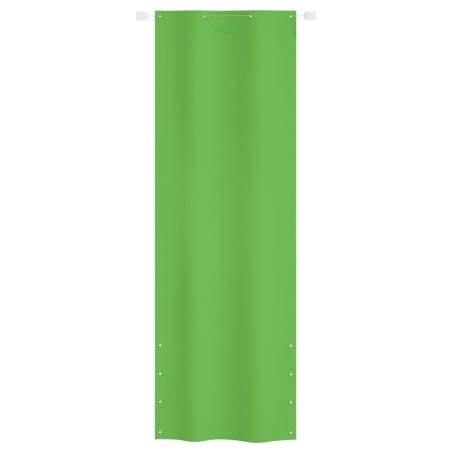 Paravento per Balcone Verde Chiaro 80x240 cm in Tessuto Oxford