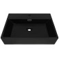 Lavandino con Foro Rubinetto Ceramica Nero 60,5x42,5x14,5 cm Lavandino con Foro Rubinetto Ceramica Nero 60,5x42,5x14,5 cm
