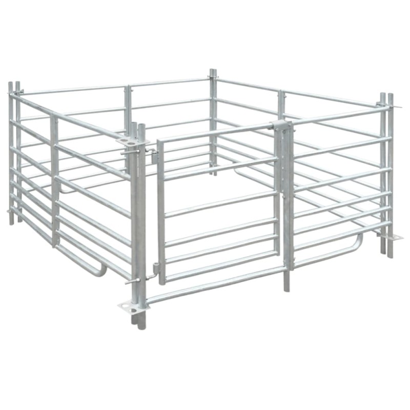 Box per Pecore in Acciaio Zincato a 4 Pannelli 137x137x92 cm Box per Pecore in Acciaio Zincato a 4 Pannelli 137x137x92 cm