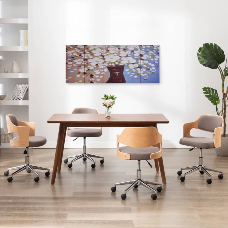 Set Stampa su Tela da Muro Fiori in Vaso Multicolore 150x60 cm Set Stampa su Tela da Muro Fiori in Vaso Multicolore 150x60 cm