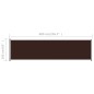 Tenda Laterale Retrattile per Patio 600x160 cm Marrone Tenda Laterale Retrattile per Patio 600x160 cm Marrone