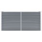 Letto Rialzato Giardino in Acciaio Zincato 160x40x77 cm Grigio