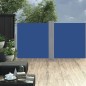 vidaXL Tenda da Sole Laterale Retrattile Blu 120x600 cm vidaXL Tenda da Sole Laterale Retrattile Blu 120x600 cm