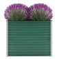 Letto Rialzato Giardino in Acciaio Zincato 100x40x77 cm Verde Letto Rialzato Giardino in Acciaio Zincato 100x40x77 cm Verde