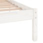 Giroletto Bianco Legno Massello 135x190 cm 4FT6 Double