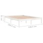 Giroletto Bianco Legno Massello 135x190 cm 4FT6 Double