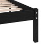 Giroletto Nero in Legno Massello 150x200 cm 5FT King Size Giroletto Nero in Legno Massello 150x200 cm 5FT King Size