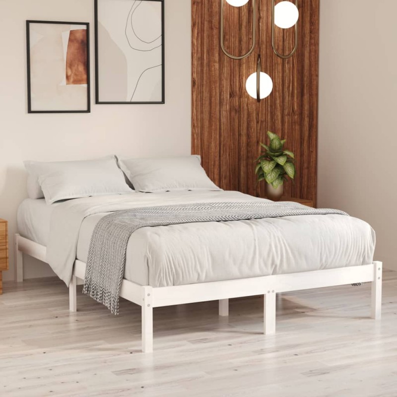 Giroletto Bianco in Legno Massello 180x200 cm 6FT Super King Giroletto Bianco in Legno Massello 180x200 cm 6FT Super King