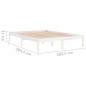 Giroletto Bianco in Legno Massello 180x200 cm 6FT Super King Giroletto Bianco in Legno Massello 180x200 cm 6FT Super King