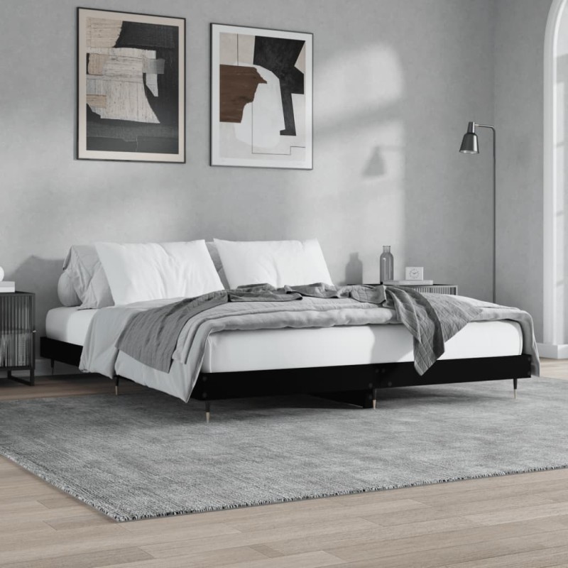 Giroletto Nero 160x200 cm in Legno Multistrato Giroletto Nero 160x200 cm in Legno Multistrato