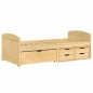 vidaXL Dormeuse 5 Cassetti 90x200 cm Legno Massello Pino IRUN