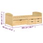 vidaXL Dormeuse 5 Cassetti 90x200 cm Legno Massello Pino IRUN