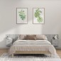 Testiera Letto con Comodini in Legno Multistrato Grigio Sonoma Testiera Letto con Comodini in Legno Multistrato Grigio Sonoma