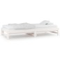 Dormeuse Estraibile Bianca 2x(90x190) cm Legno Massello di Pino Dormeuse Estraibile Bianca 2x(90x190) cm Legno Massello di Pino