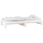 Dormeuse Estraibile Bianca 2x(90x190) cm Legno Massello di Pino Dormeuse Estraibile Bianca 2x(90x190) cm Legno Massello di Pino