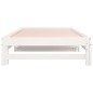 Dormeuse Estraibile Bianca 2x(90x190) cm Legno Massello di Pino Dormeuse Estraibile Bianca 2x(90x190) cm Legno Massello di Pino