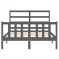 Giroletto con Testiera Grigio 4FT Small Double Legno Massello Giroletto con Testiera Grigio 4FT Small Double Legno Massello
