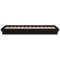 Giroletto con LED Nero 90x200 cm in Legno Massello