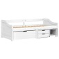 Dormeuse 3 Cassetti Bianca 90x200 cm Legno Massello Pino IRUN Dormeuse 3 Cassetti Bianca 90x200 cm Legno Massello Pino IRUN