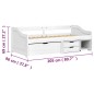 Dormeuse 3 Cassetti Bianca 90x200 cm Legno Massello Pino IRUN Dormeuse 3 Cassetti Bianca 90x200 cm Legno Massello Pino IRUN
