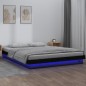 Giroletto LED Nero 120x190cm 4FT Small Double in Legno Massello Giroletto LED Nero 120x190cm 4FT Small Double in Legno Massello