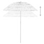 Ombrellone da Spiaggia Hawaii Bianco 180 cm Ombrellone da Spiaggia Hawaii Bianco 180 cm