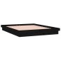Giroletto con LED Nero 150x200 cm King Size Legno Massello Giroletto con LED Nero 150x200 cm King Size Legno Massello