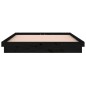 Giroletto con LED Nero 150x200 cm King Size Legno Massello Giroletto con LED Nero 150x200 cm King Size Legno Massello