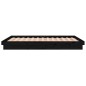 Giroletto con LED Nero 150x200 cm King Size Legno Massello Giroletto con LED Nero 150x200 cm King Size Legno Massello