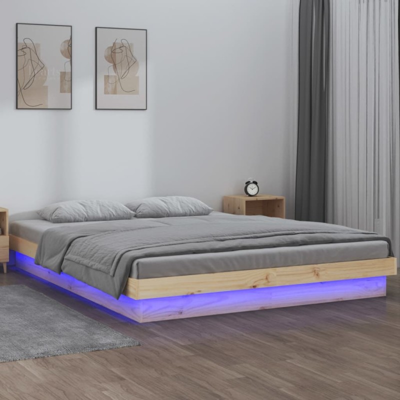 Giroletto con LED 160x200 cm in Legno Massello Giroletto con LED 160x200 cm in Legno Massello