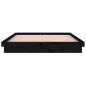 Giroletto LED Nero 135x190 cm 4FT6 Double in Legno Massello Giroletto LED Nero 135x190 cm 4FT6 Double in Legno Massello