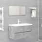 Mobile Sottolavabo Grigio Cemento 80x38,5x45 cm in Truciolato Mobile Sottolavabo Grigio Cemento 80x38,5x45 cm in Truciolato
