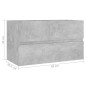 Mobile Sottolavabo Grigio Cemento 80x38,5x45 cm in Truciolato Mobile Sottolavabo Grigio Cemento 80x38,5x45 cm in Truciolato