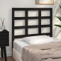Testiera per Letto Nera 95,5x4x100 cm Legno Massello di Pino Testiera per Letto Nera 95,5x4x100 cm Legno Massello di Pino