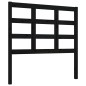 Testiera per Letto Nera 95,5x4x100 cm Legno Massello di Pino Testiera per Letto Nera 95,5x4x100 cm Legno Massello di Pino
