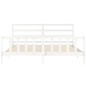 Giroletto con Testiera Bianco 200x200 cm in Legno Massello