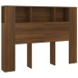 Testiera con Scomparti Rovere Marrone 140x18,5x104,5 cm Testiera con Scomparti Rovere Marrone 140x18,5x104,5 cm