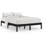 Giroletto Nero in Legno Massello 180x200 cm 6FT Super King Giroletto Nero in Legno Massello 180x200 cm 6FT Super King