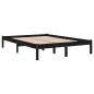 Giroletto Nero in Legno Massello 180x200 cm 6FT Super King Giroletto Nero in Legno Massello 180x200 cm 6FT Super King