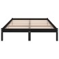 Giroletto Nero in Legno Massello 180x200 cm 6FT Super King Giroletto Nero in Legno Massello 180x200 cm 6FT Super King