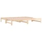 Dormeuse Estraibile 2x(90x200) cm Legno Massello di Pino Dormeuse Estraibile 2x(90x200) cm Legno Massello di Pino