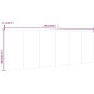 Testiera per Letto Bianca 240x1,5x80 cm in Legno Ingegnerizzato Testiera per Letto Bianca 240x1,5x80 cm in Legno Ingegnerizzato