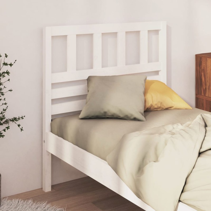 Testiera per Letto Bianca 96x4x100 cm in Legno Massello di Pino Testiera per Letto Bianca 96x4x100 cm in Legno Massello di Pino